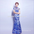 Hot Sale Factory Custom Made Long Turco Azul Mermaid Evening Dresses Blue Hip Package Slim Evening Dress
